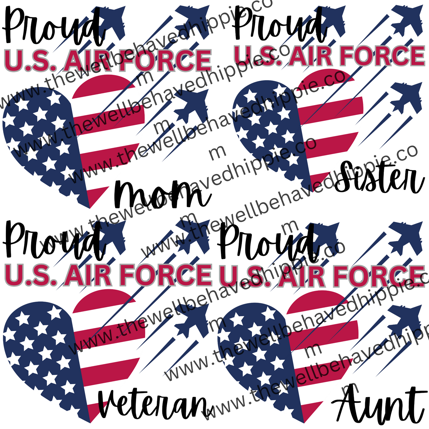 Proud Air Force Mom Wife Aunt Sister Veteran